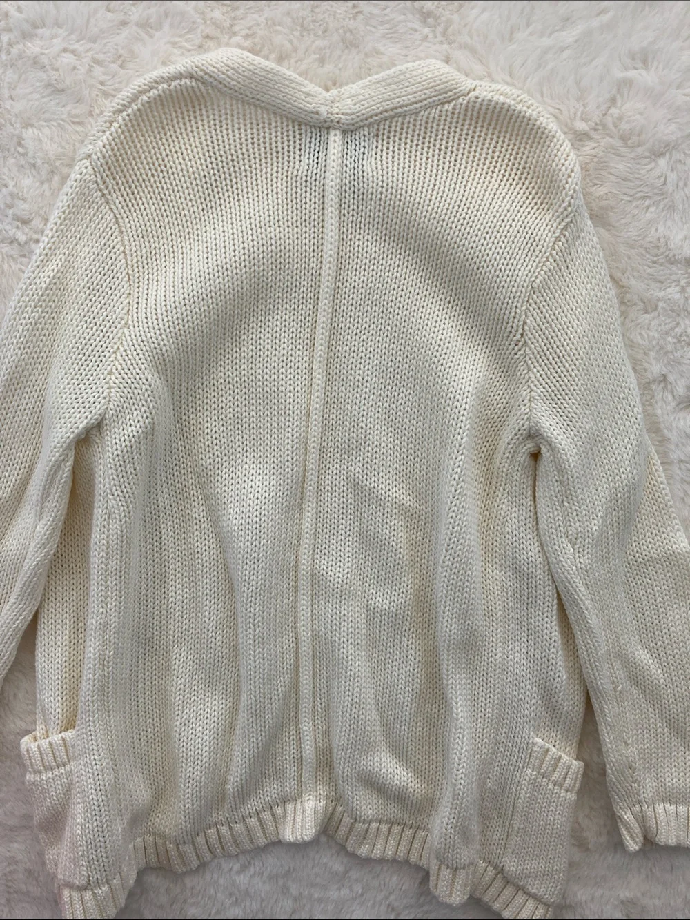 SALE! 50% Off Kids Old Navy Cream Open-Front Knit Cardigan with Pockets Size 5T